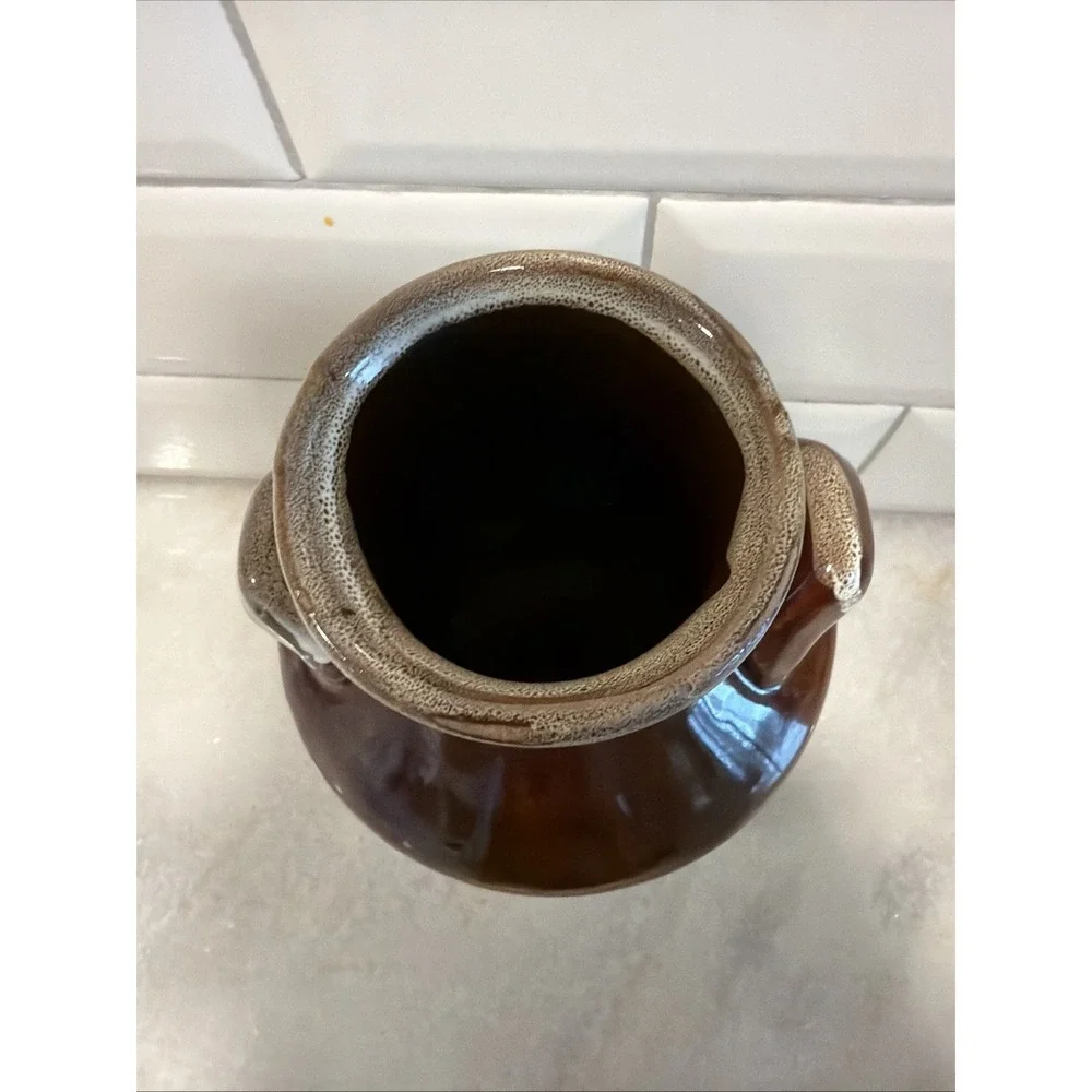 Rustic Stoneware Milk Jug Farmhouse Crock 6.77